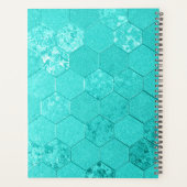 Elegant modern Manuscript Blauwgroen de Citaat van Planner (Achterkant)