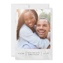Elegant Modern Marble Trendy Save the Date Kaart