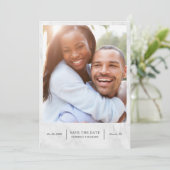 Elegant Modern Marble Trendy Save the Date Kaart (Staand voorkant)
