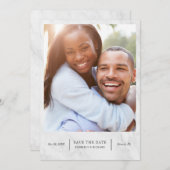 Elegant Modern Marble Trendy Save the Date Kaart (Voorkant / Achterkant)