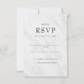 Elegant Modern Marble Trendy Wedding RSVP-kaarten Kaart (Voorkant)