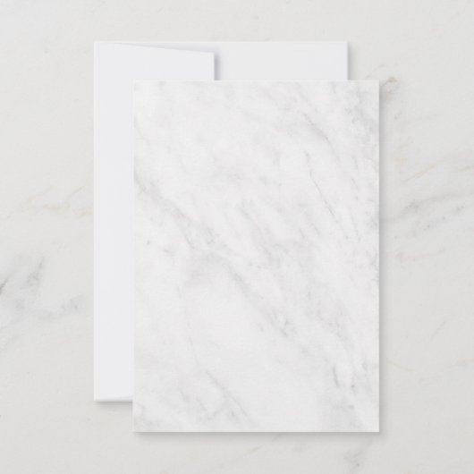 Elegant Modern Marble Trendy Wedding RSVP-kaarten Kaart (Achterkant)