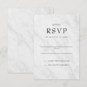 Elegant Modern Marble Trendy Wedding RSVP-kaarten Kaart (Voorkant / Achterkant)