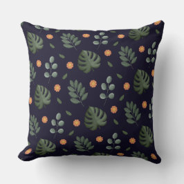 Elegant modern marine botanisch blad bloemmotief kussen