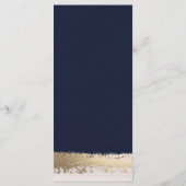 Elegant, modern, marineachtig, goudbruin programmakaart (Achterkant)