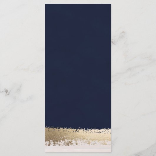 Elegant, modern, marineachtig, goudbruin programmakaart (Achterkant)