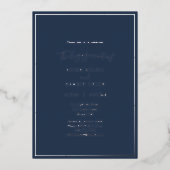 Elegant modern marinesolfpartij folie uitnodiging (Voorkant)