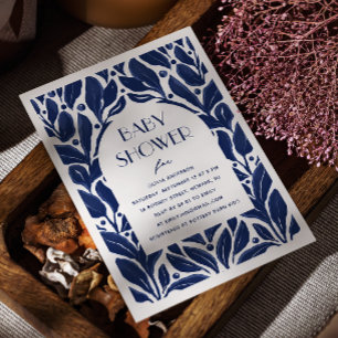 Elegant modern marinesollie baby shower kaart