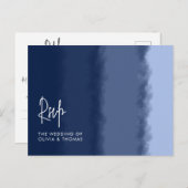 Elegant modern marinestrand Waves Wedding Meal RSV Uitnodiging Briefkaart (Voorkant / Achterkant)