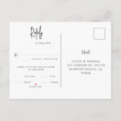 Elegant modern marinestrand Waves Wedding Meal RSV Uitnodiging Briefkaart (Achterkant)