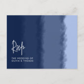 Elegant modern marinestrand Waves Wedding Meal RSV Uitnodiging Briefkaart (Voorkant)