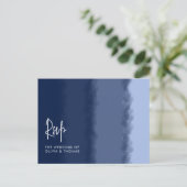 Elegant modern marinestrand Waves Wedding Meal RSV Uitnodiging Briefkaart (Staand voorkant)