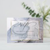 Elegant Modern Marked Ink RSVP-kaart RSVP Kaartje (Staand voorkant)