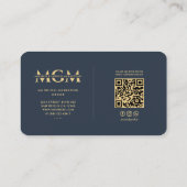 Elegant Modern Marketing Donkerblauw Monogram Visitekaartje (Achterkant)