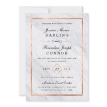 Elegant modern marmer en Roos Gold Wedding