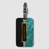 Elegant modern marmer Gold Bagagelabel (Voorkant (verticaal))