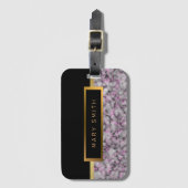 Elegant modern marmer Gold Bagagelabel (Voorkant (verticaal))