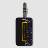 Elegant modern marmer Gold Bagagelabel (Voorkant (verticaal))