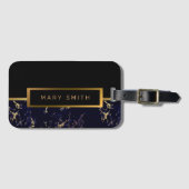 Elegant modern marmer Gold Bagagelabel (Voorkant (horizontaal))