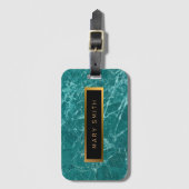 Elegant modern marmer Gold Bagagelabel (Voorkant (verticaal))