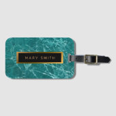 Elegant modern marmer Gold Bagagelabel (Voorkant (horizontaal))