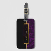 Elegant modern marmer Gold Bagagelabel (Voorkant (verticaal))