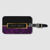 Elegant modern marmer Gold Bagagelabel (Voorkant (horizontaal))