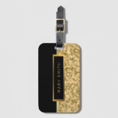 Elegant modern marmer Gold Bagagelabel (Voorkant (verticaal))