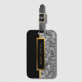 Elegant modern marmer Gold Bagagelabel (Voorkant (verticaal))