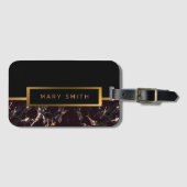 Elegant modern marmer Gold Bagagelabel (Voorkant (horizontaal))