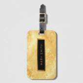 Elegant modern marmer Gold Bagagelabel (Voorkant (verticaal))