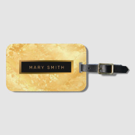 Elegant modern marmer Gold Bagagelabel