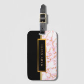 Elegant modern marmer Gold Bagagelabel (Voorkant (verticaal))
