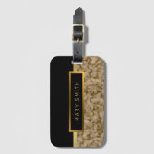 Elegant modern marmer Gold Bagagelabel (Voorkant (verticaal))