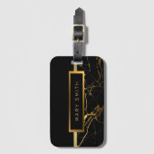 Elegant modern marmer Gold Bagagelabel (Voorkant (verticaal))