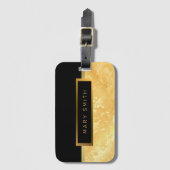Elegant modern marmer Gold Bagagelabel (Voorkant (verticaal))