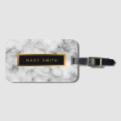 Elegant modern marmer Gold Bagagelabel (Voorkant (horizontaal))