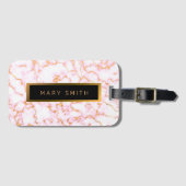 Elegant modern marmer Gold Bagagelabel (Voorkant (horizontaal))