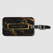 Elegant modern marmer Gold Bagagelabel (Voorkant (horizontaal))