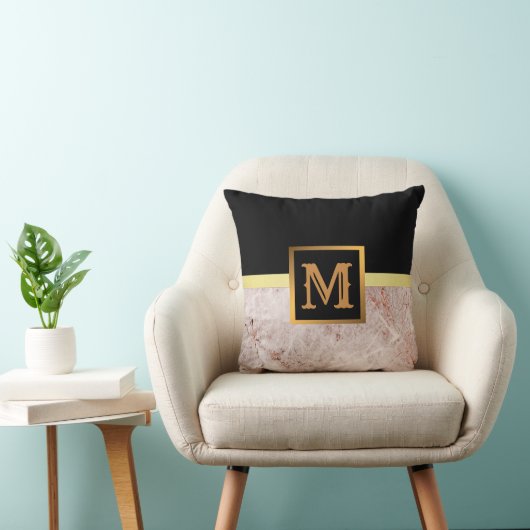 Elegant modern marmer Gold Kussen (Stoel)