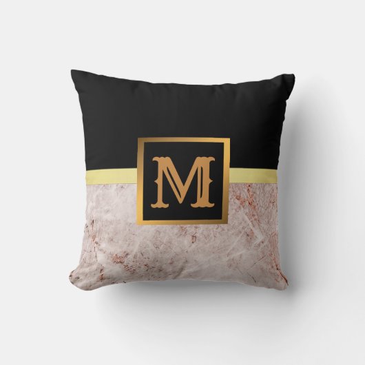 Elegant modern marmer Gold Kussen (Voorkant)