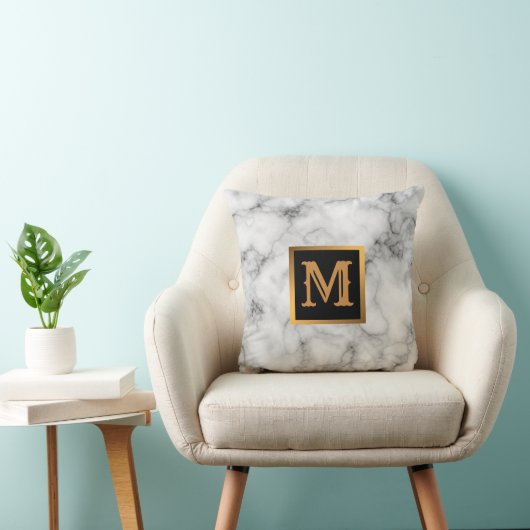 Elegant modern marmer Gold Kussen (Stoel)