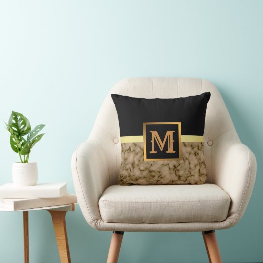 Elegant modern marmer Gold Kussen (Stoel)
