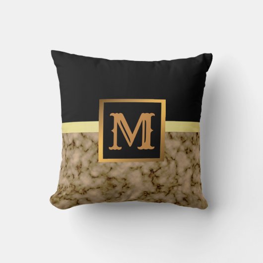 Elegant modern marmer Gold Kussen (Voorkant)