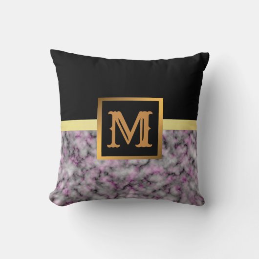 Elegant modern marmer Gold Kussen (Voorkant)