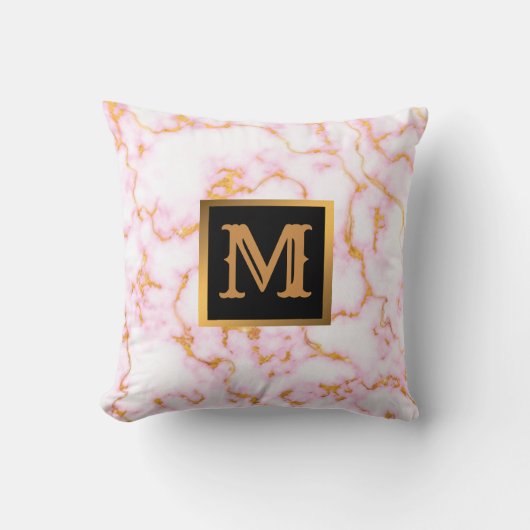 Elegant modern marmer Gold Kussen (Voorkant)