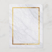Elegant modern marmer Gold Wedding Insert Kaarten (Achterkant)