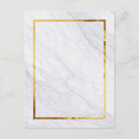 Elegant modern marmer Gold Wedding Insert Kaarten (Achterkant)