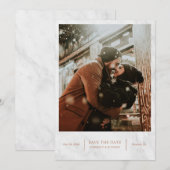 Elegant modern marmer Roos Gold bewaart de Kaart D (Voorkant / Achterkant)