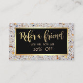 Elegant modern marmer Stone, Lijst verwijzingskaar Aanbevelingskaartje (Voorkant)